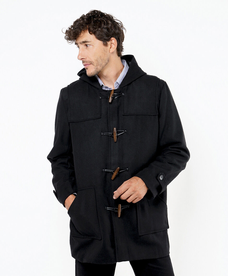 Chaqueta hombre montgomery negra