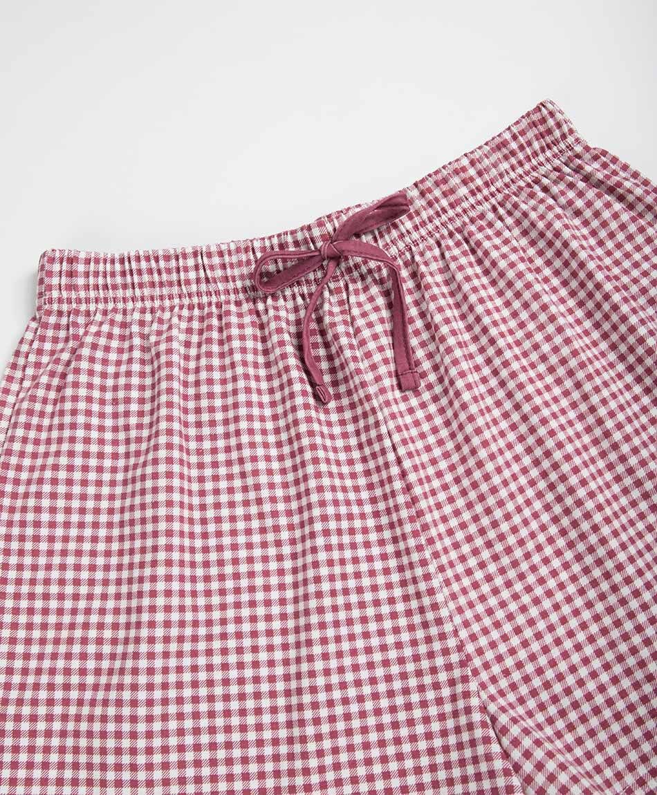 Pijama mujer short gato perro cuadritos