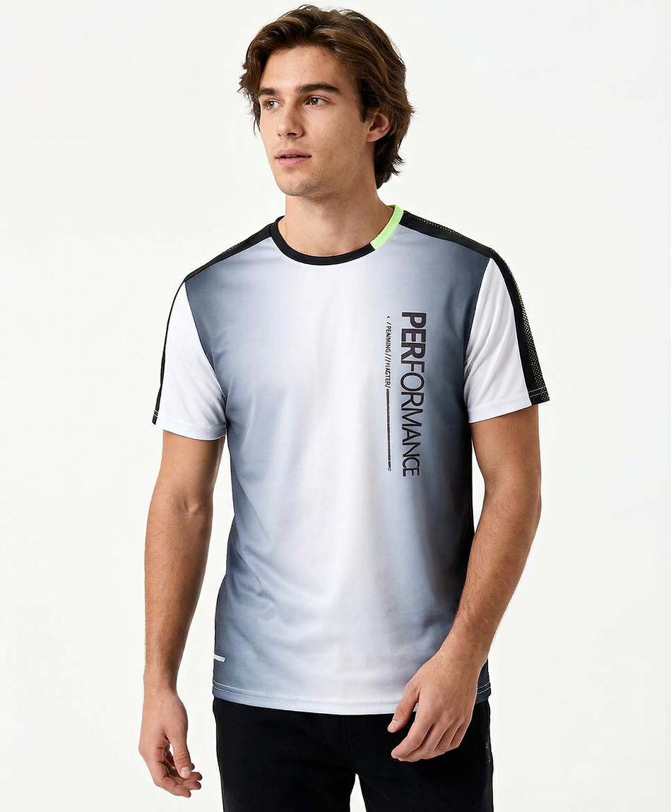 Remera deportiva hombre degrad&eacute;