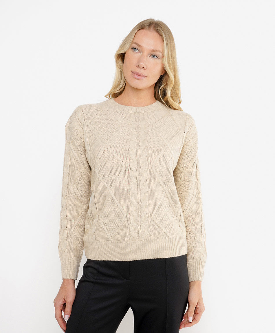 Sweater mujer rombos lurex