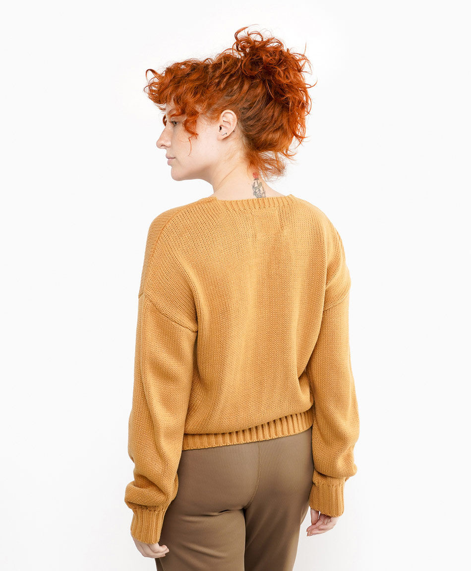 Sweater mujer lana orange