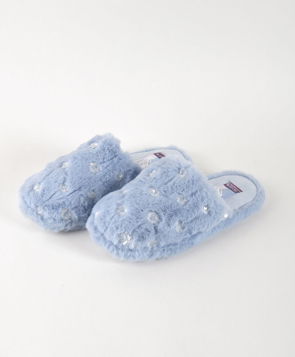 Pantuflas mujer brillante