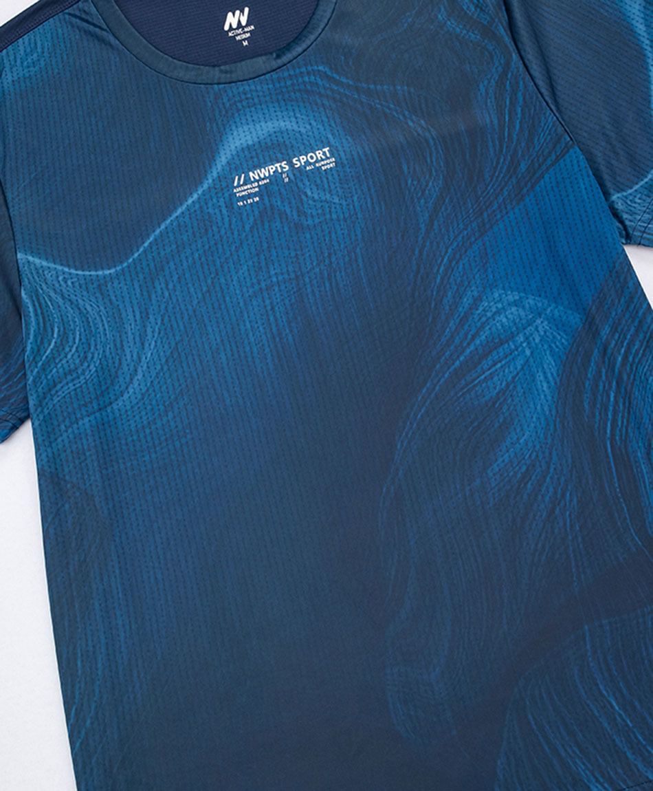 Remera deportiva hombre ondas