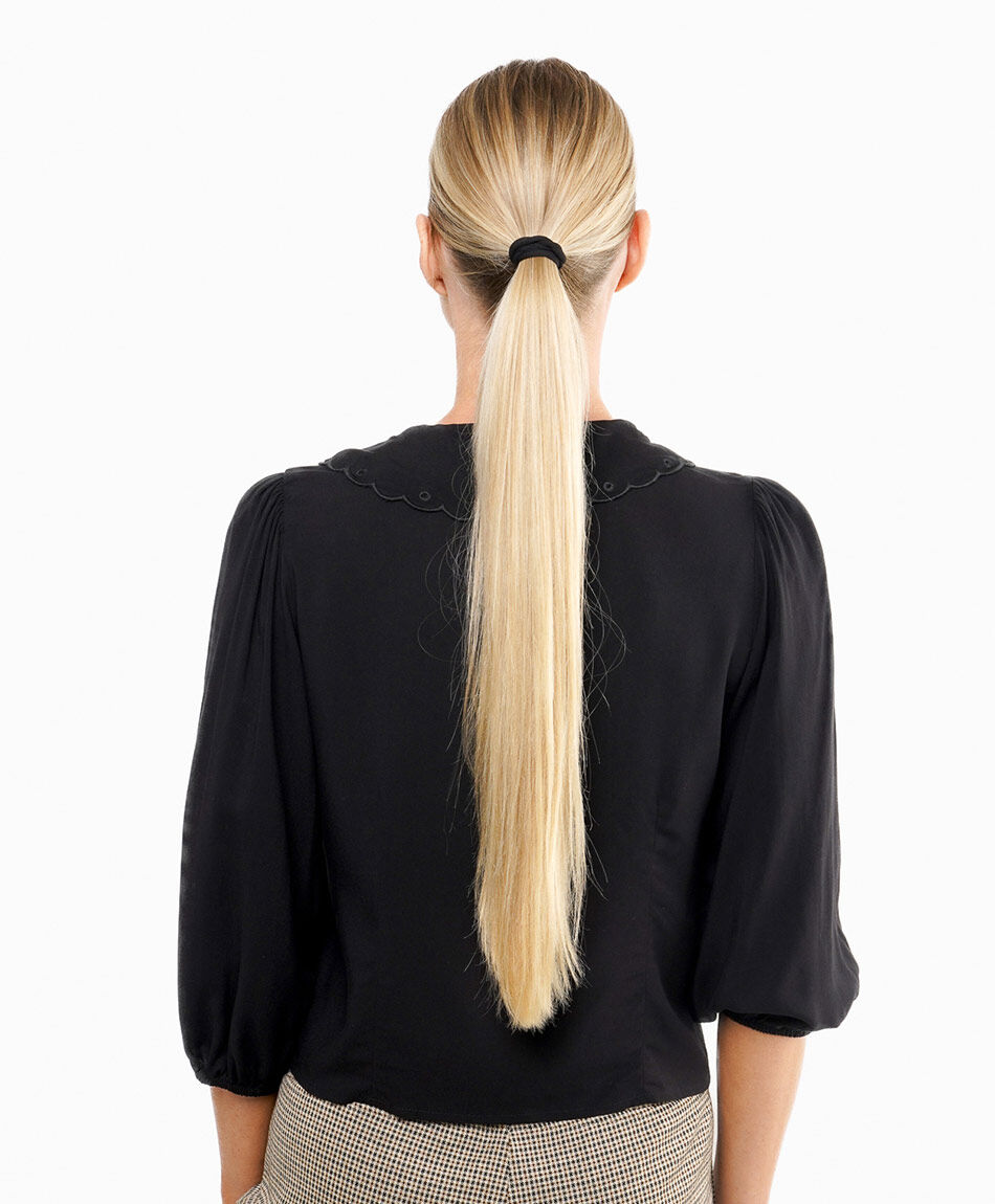 Camisa mujer cuello bordado