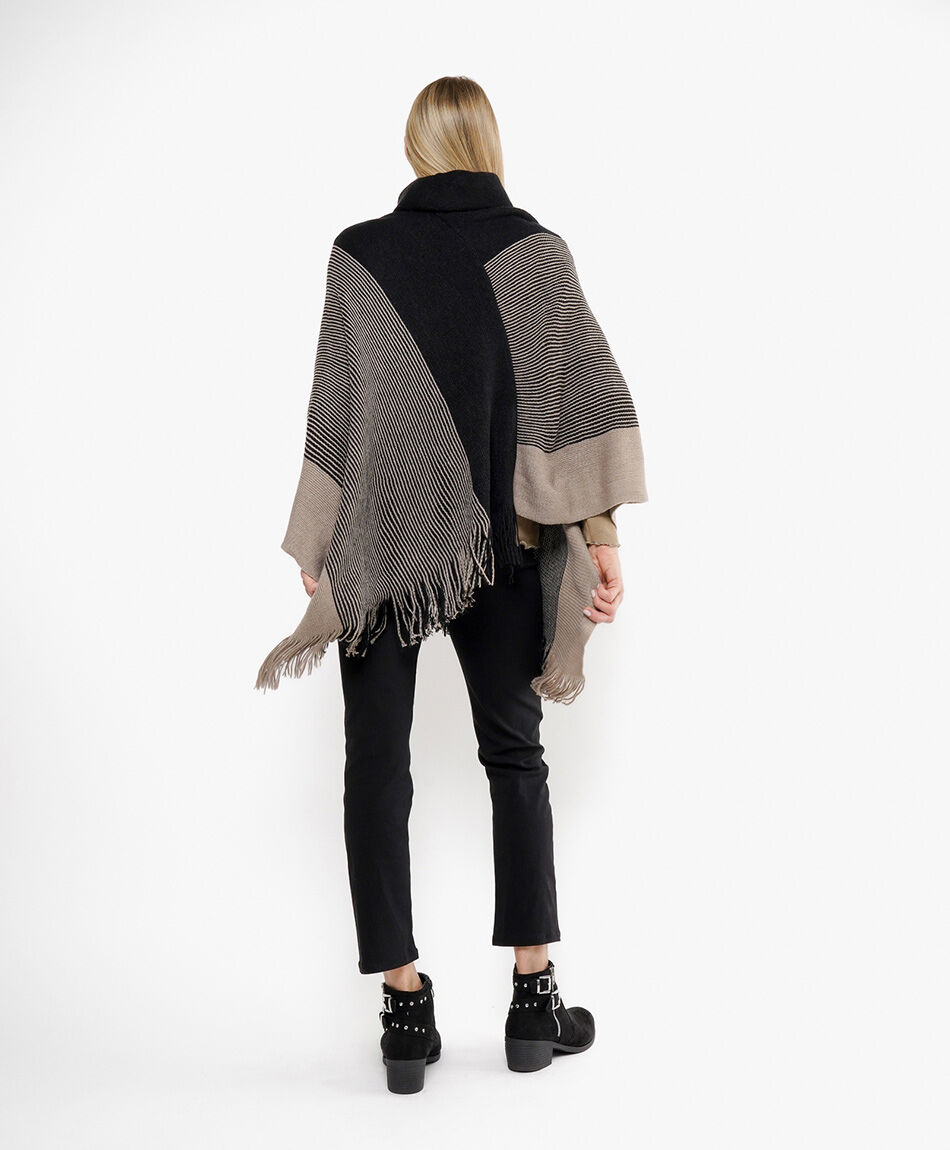 Poncho mujer mix lurex