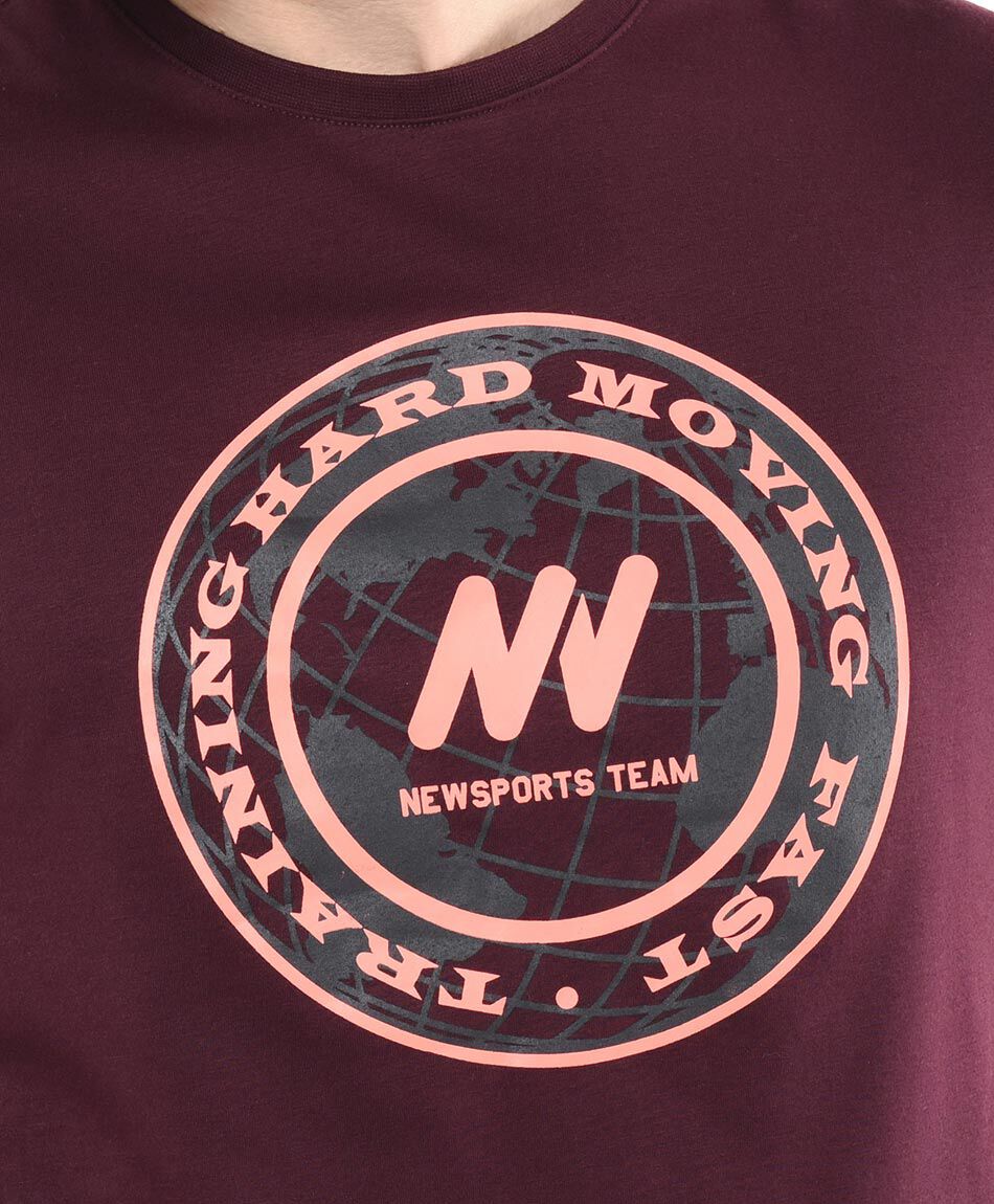 Remera deportiva hombre print mundo