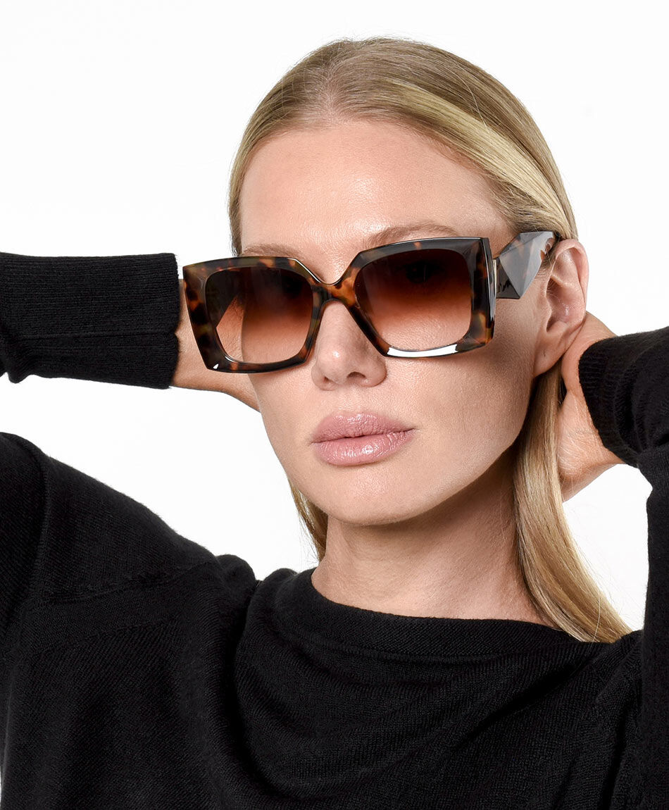 Lentes mujer cuadrados animal print