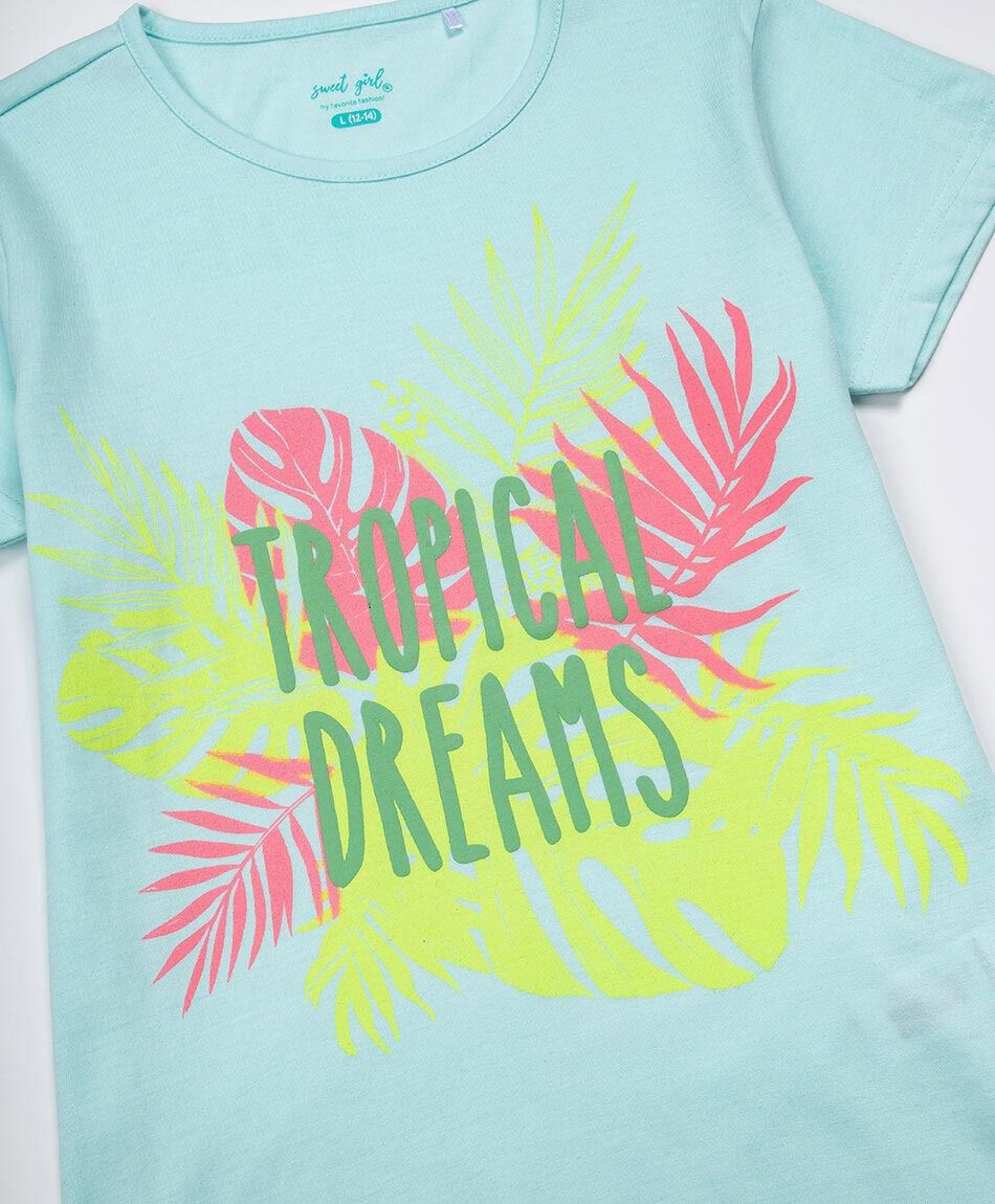 Remera ni&ntilde;a tropical