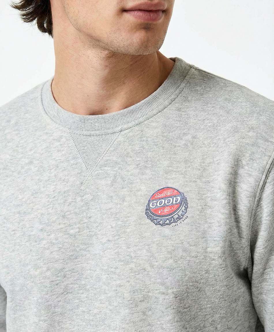 Buzo hombre doble print tapa