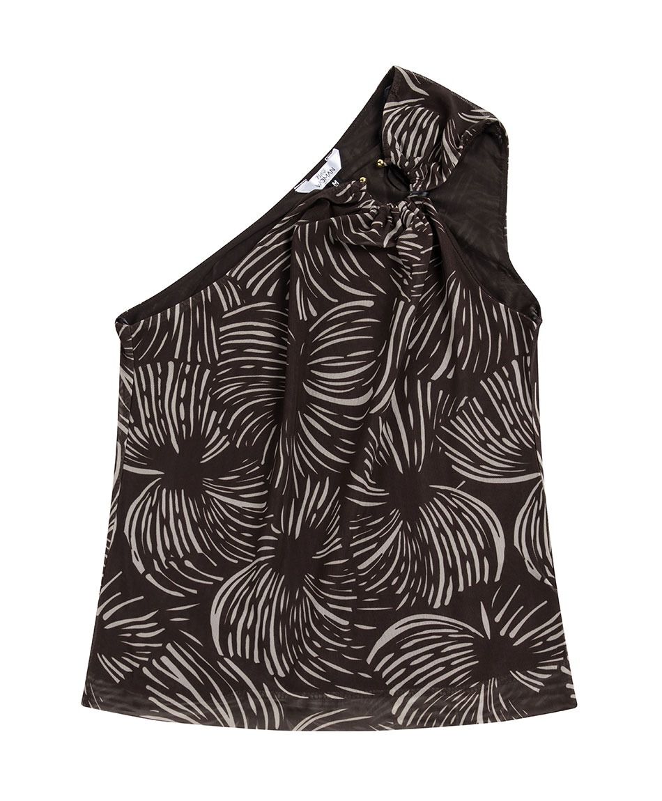 Remera mujer top asim&eacute;trica accesorio