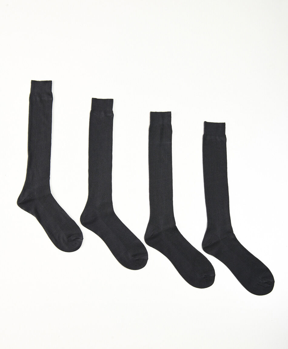 Set 2 calcetines escolares largo gris oscuro