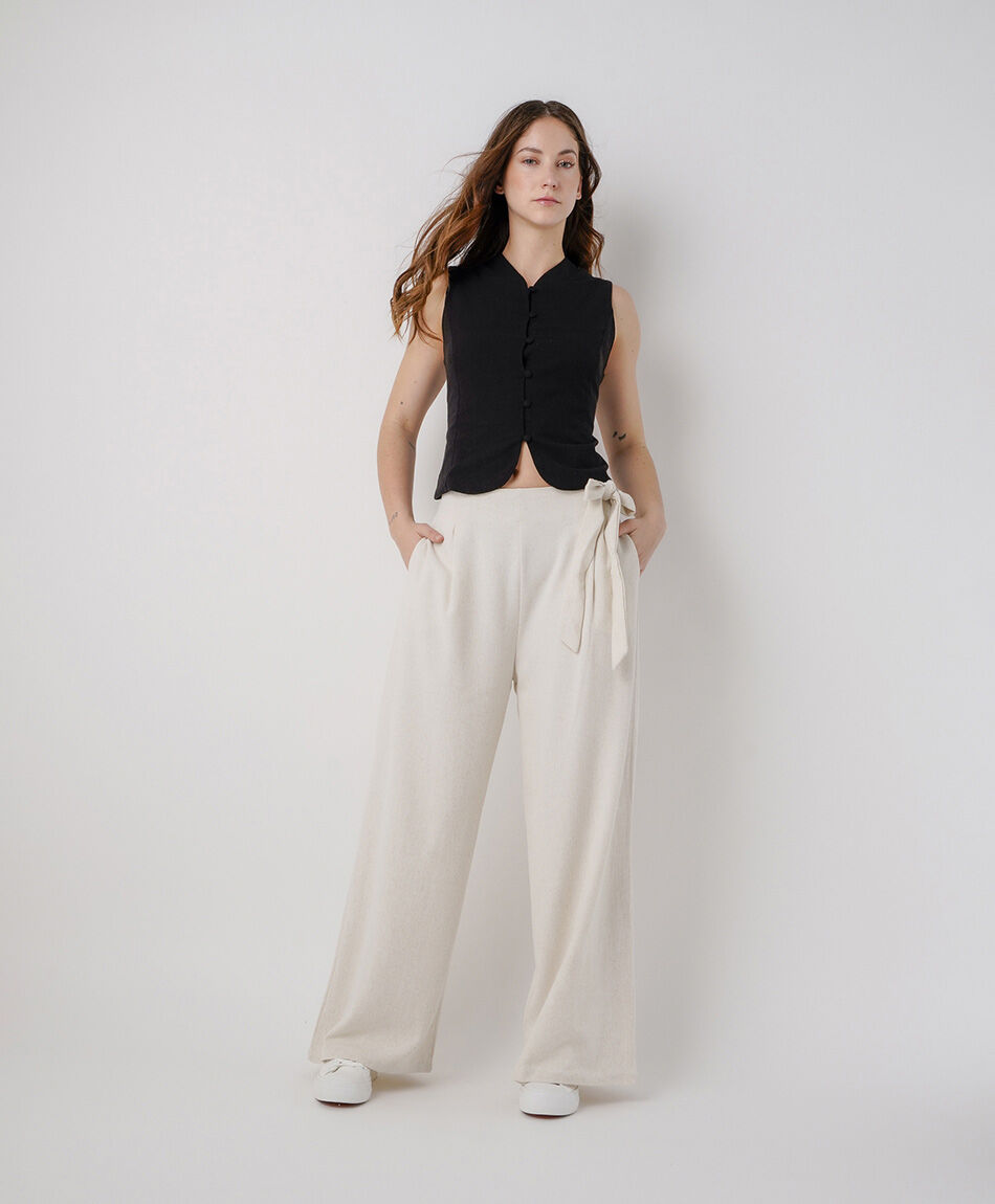Pantal&oacute;n mujer lino lazo