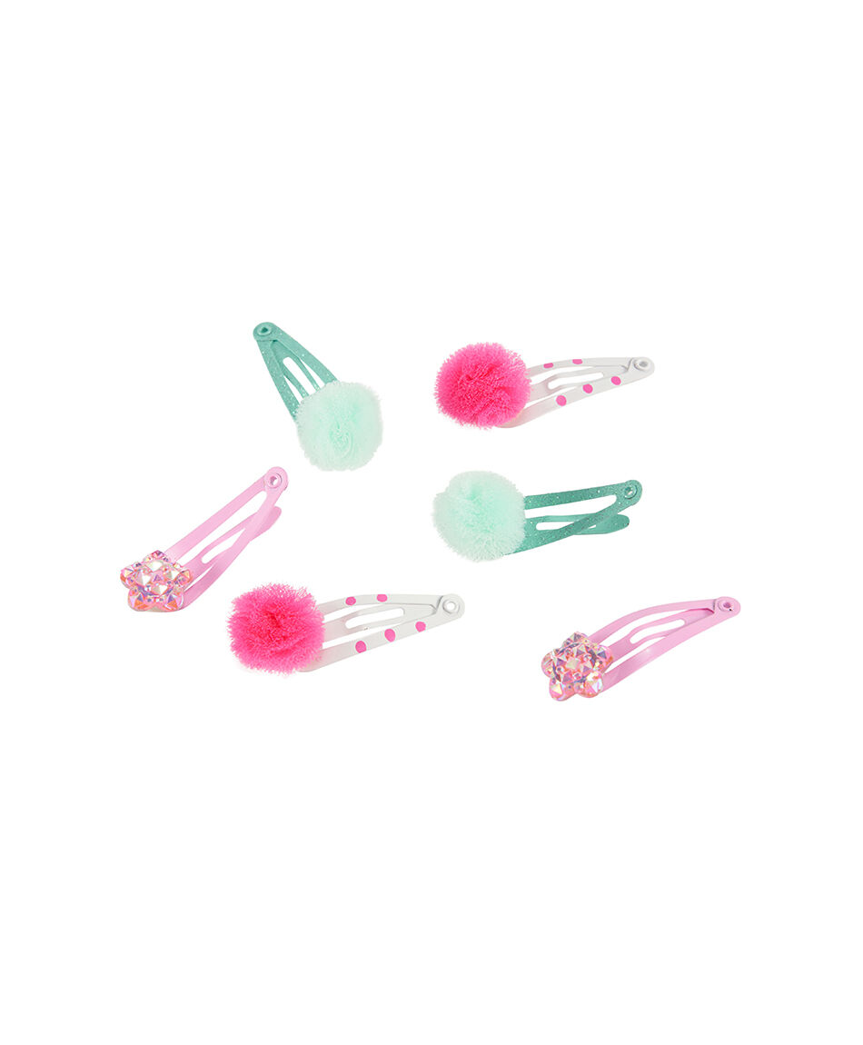 Set 6 pinches pompones