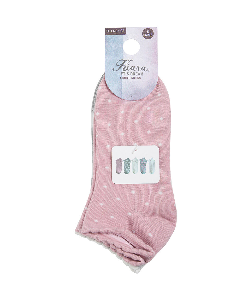 Pack 5 calcetines mujer cortos variados