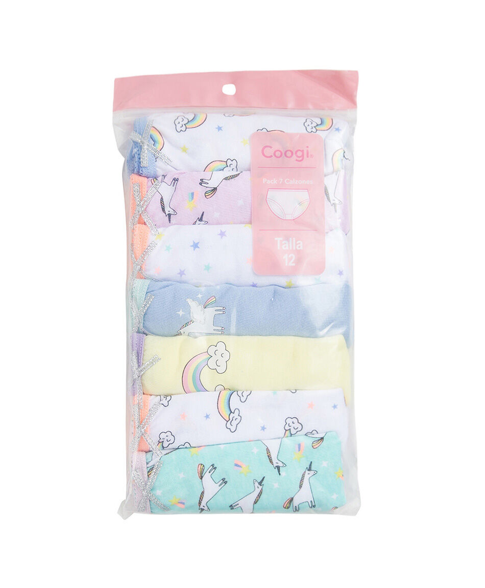 Pack 7 bombachas ni&ntilde;a print