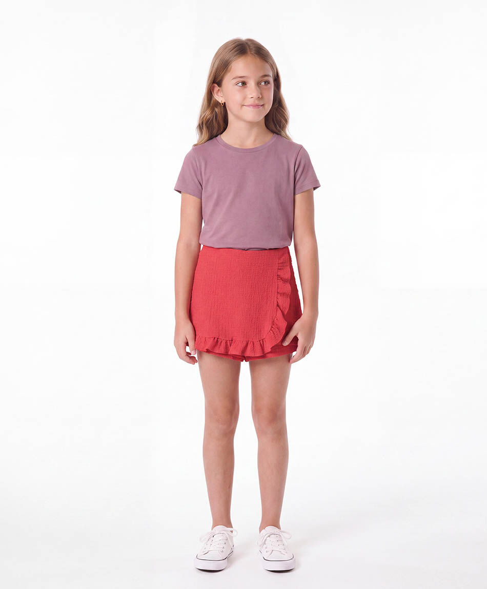 Pollera ni&ntilde;a short textura