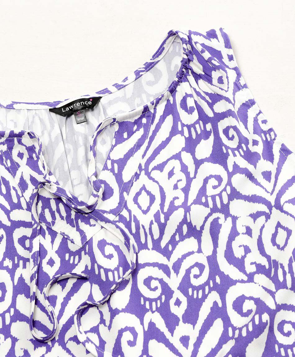 Blusa mujer estampada lazo frontal