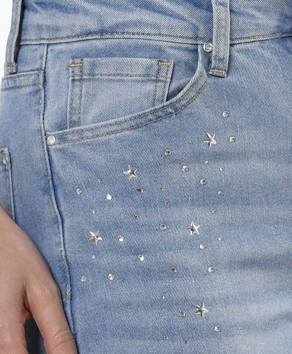 Jeans mujer brillos y estrellas