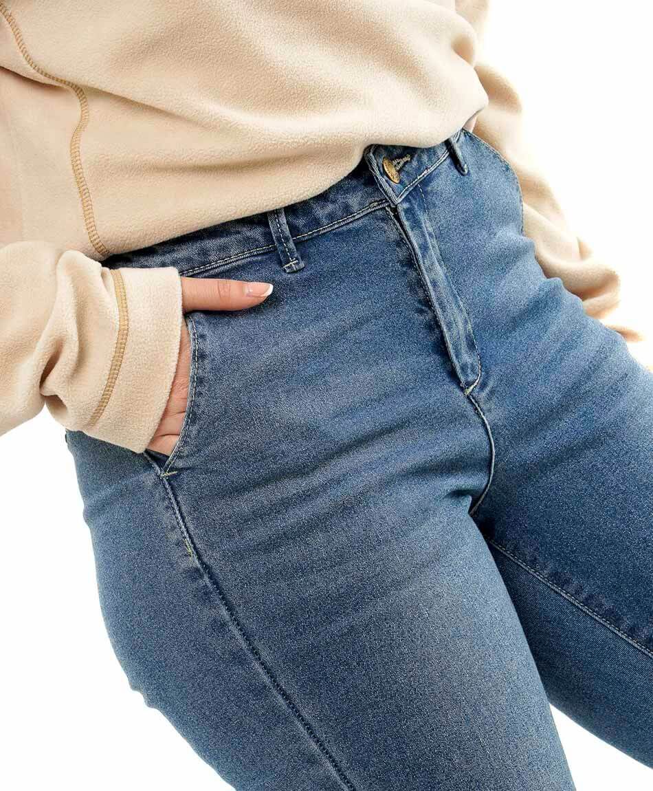 Jeans mujer bolsillo lateral skinny fit