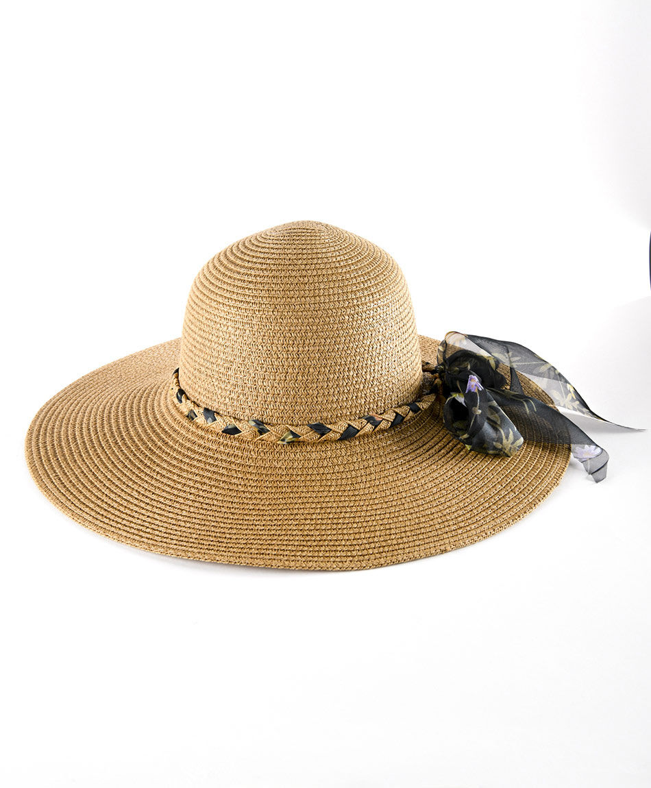 Sombrero mujer cinta cruzada