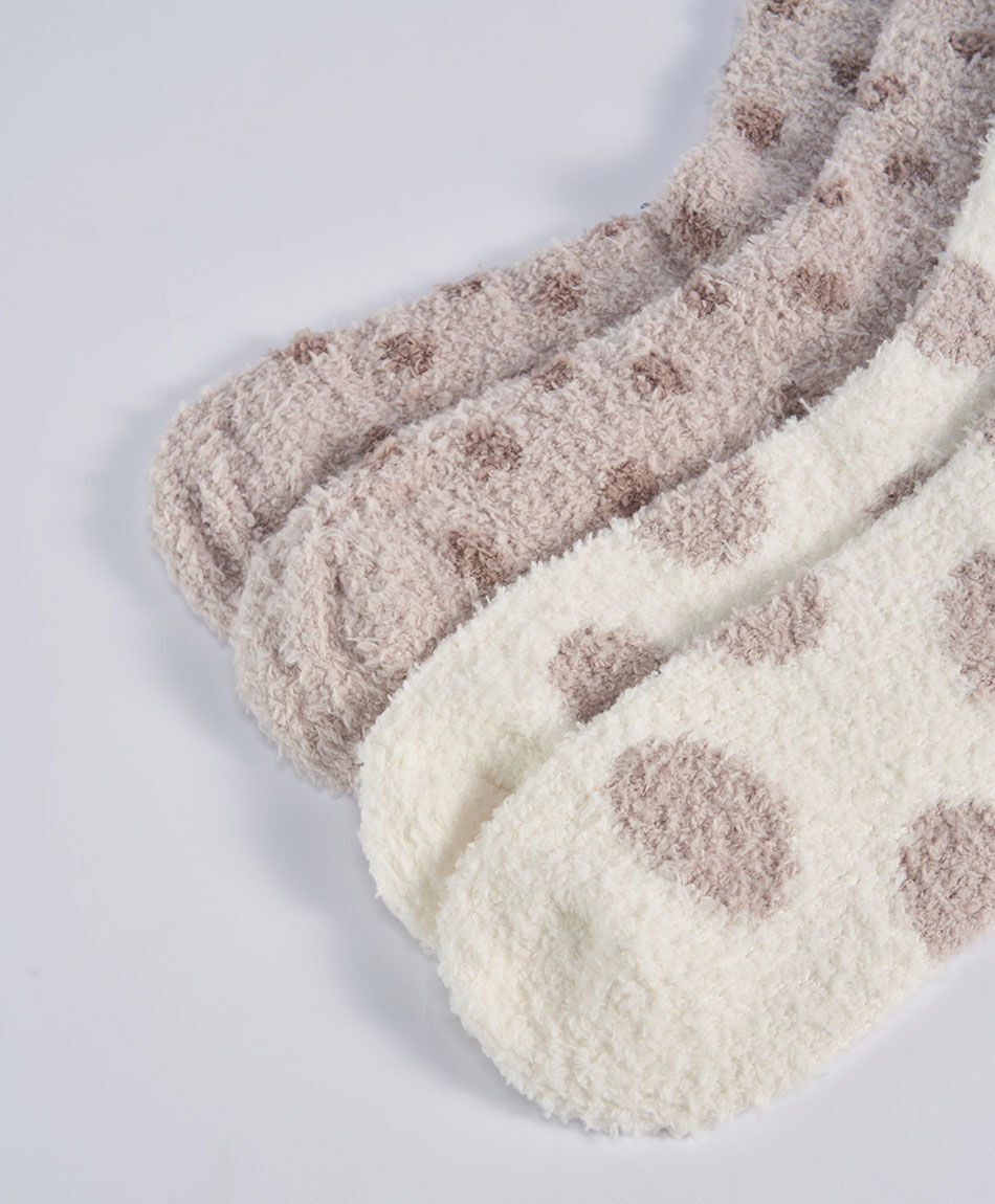 Pack 2 medias mujer lunares