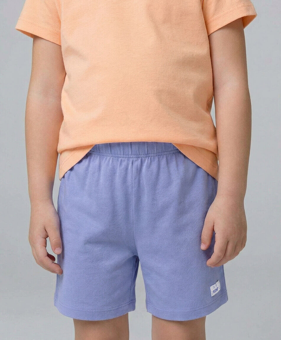 Short ni&ntilde;a biker lila