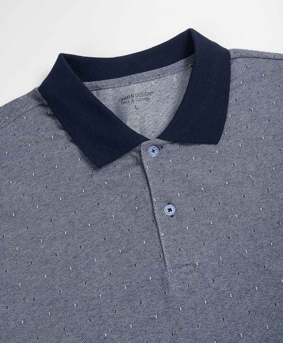 Remera hombre polo cuello azul