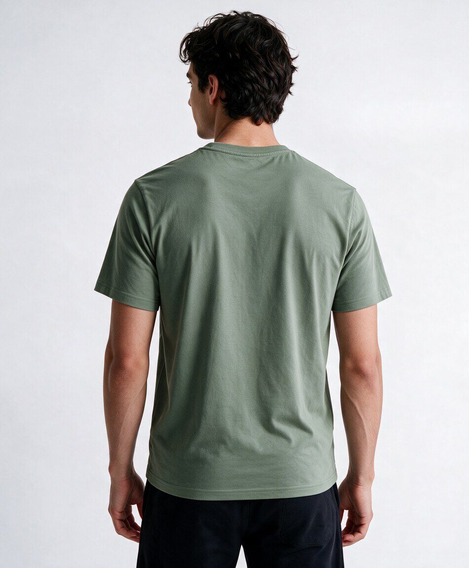 Remera hombre lisa logo