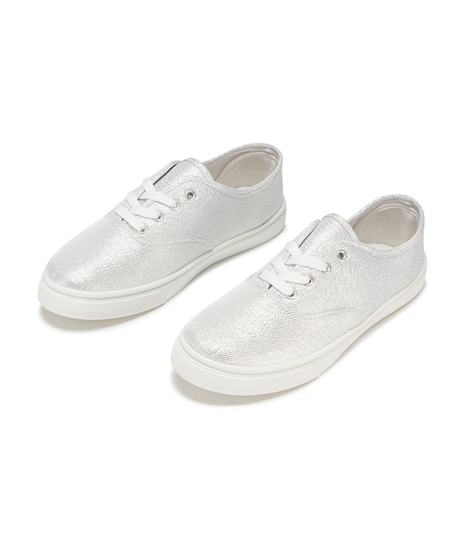 Zapatilla mujer lona silver