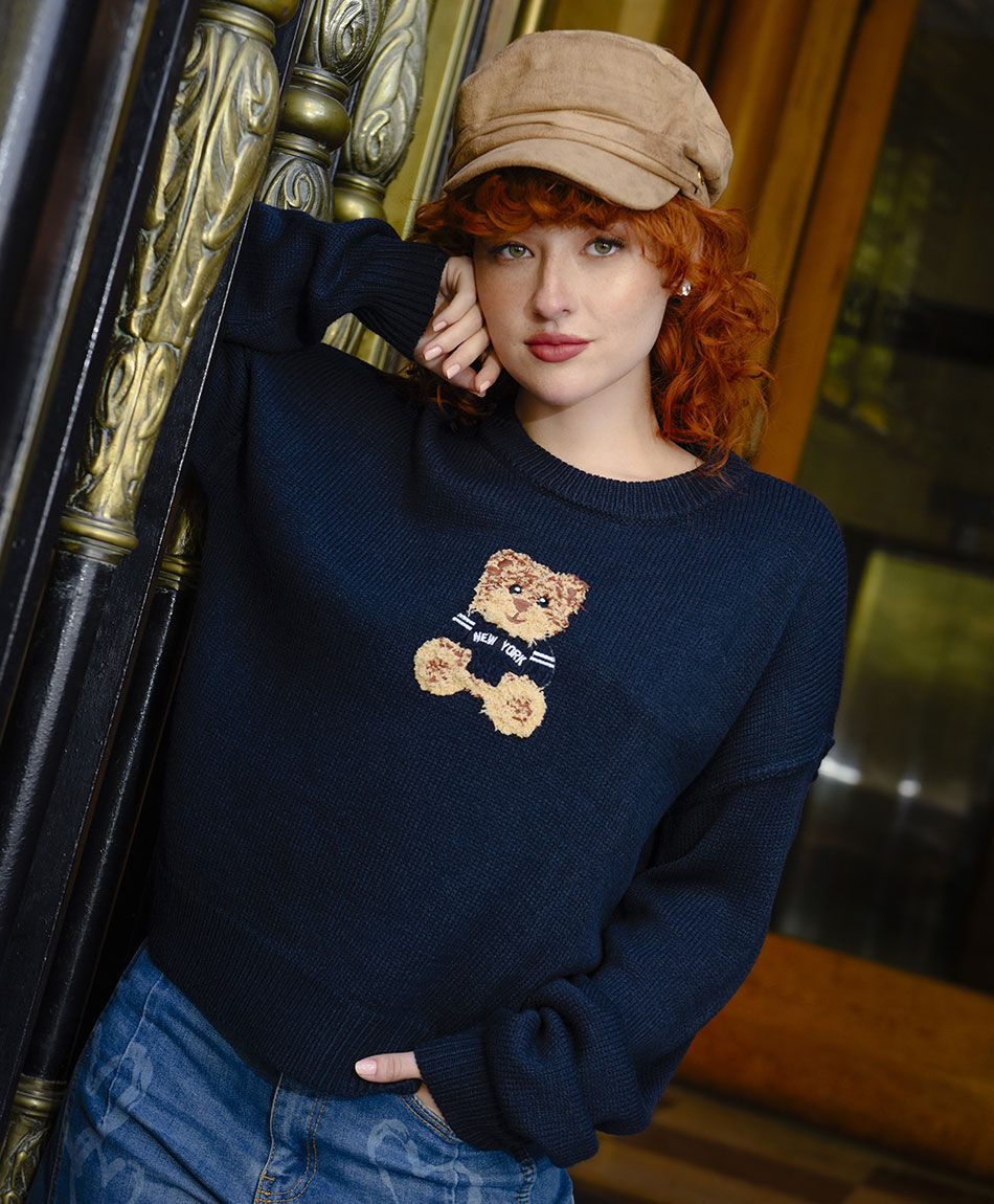 Sweater mujer teddy blue