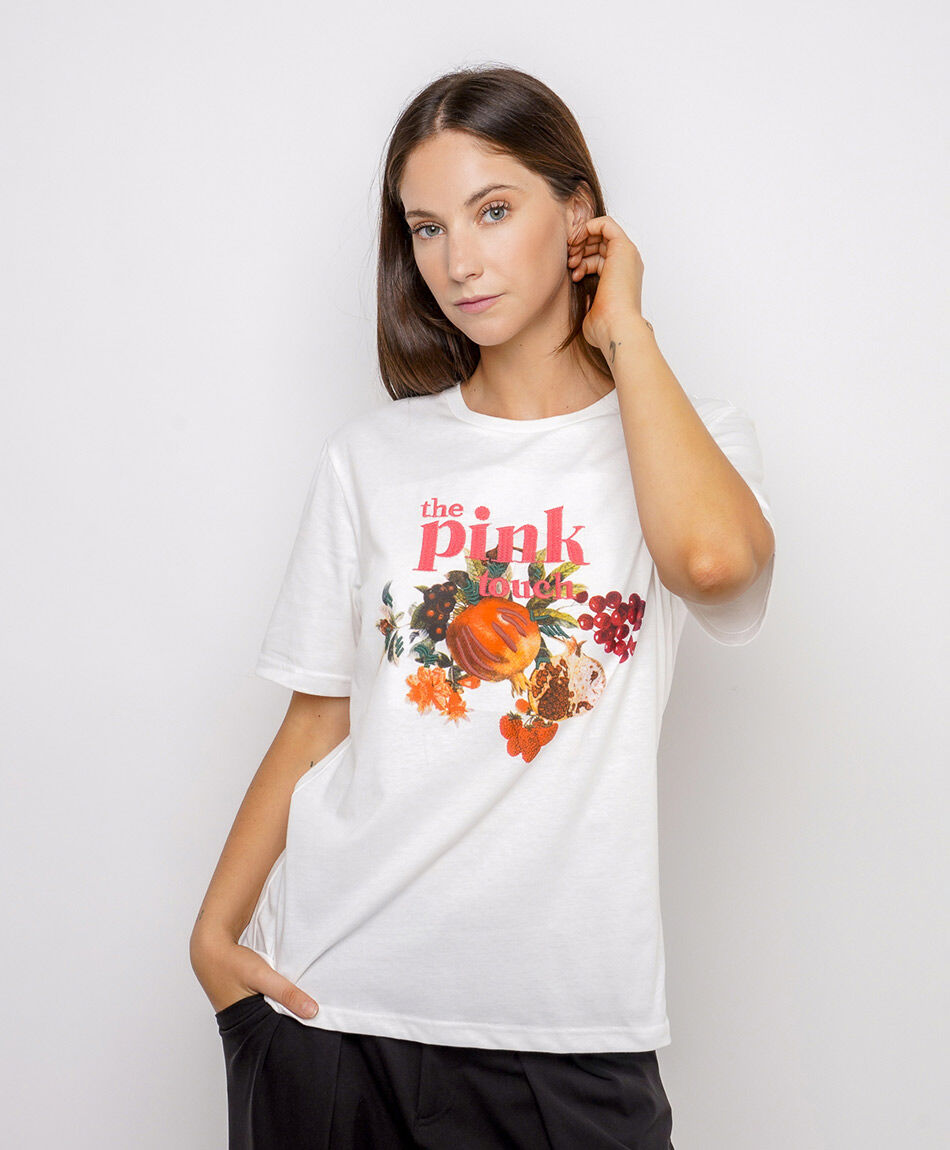 Remera mujer estampado frutas