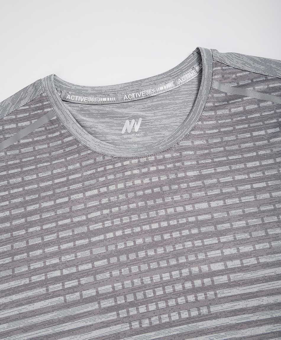 Remera deportiva hombre contraste gris