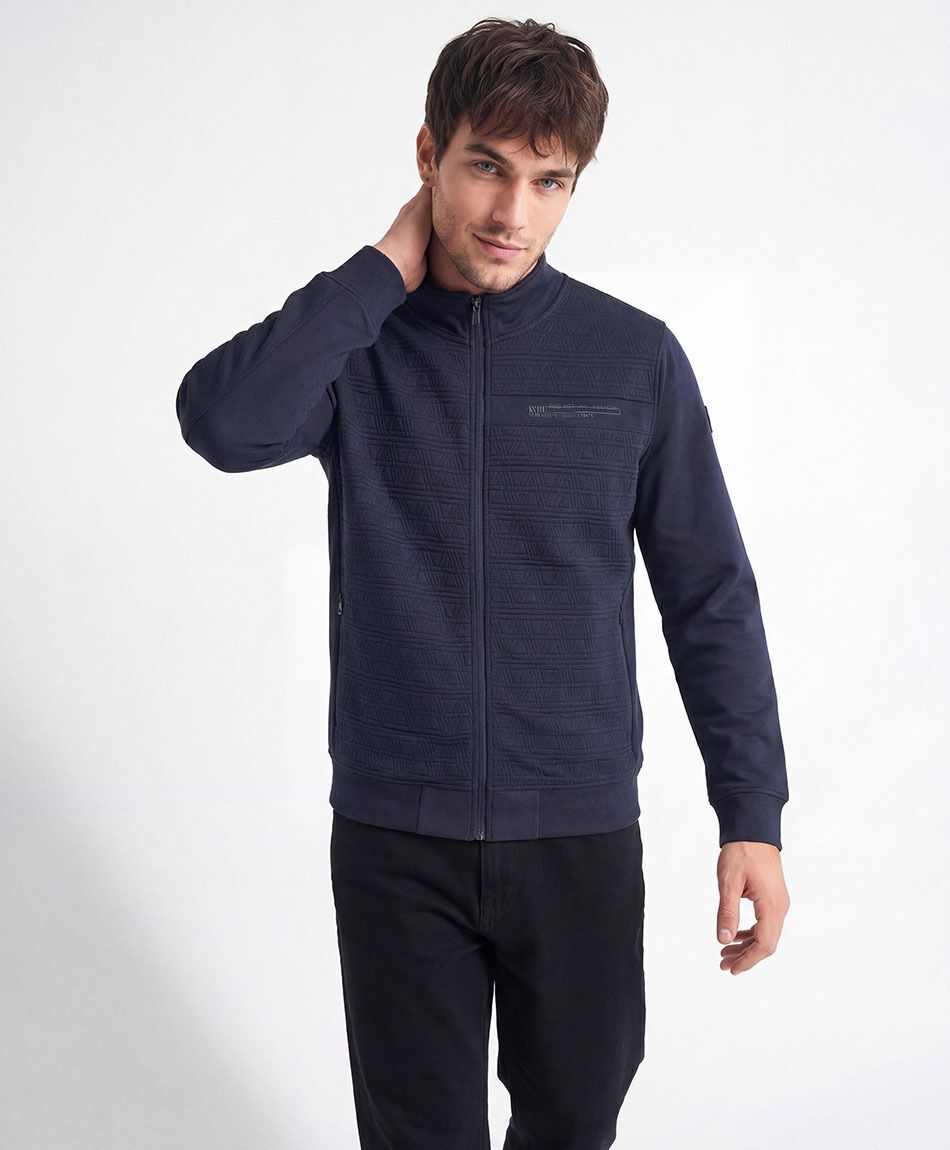 Campera hombre bomber azul