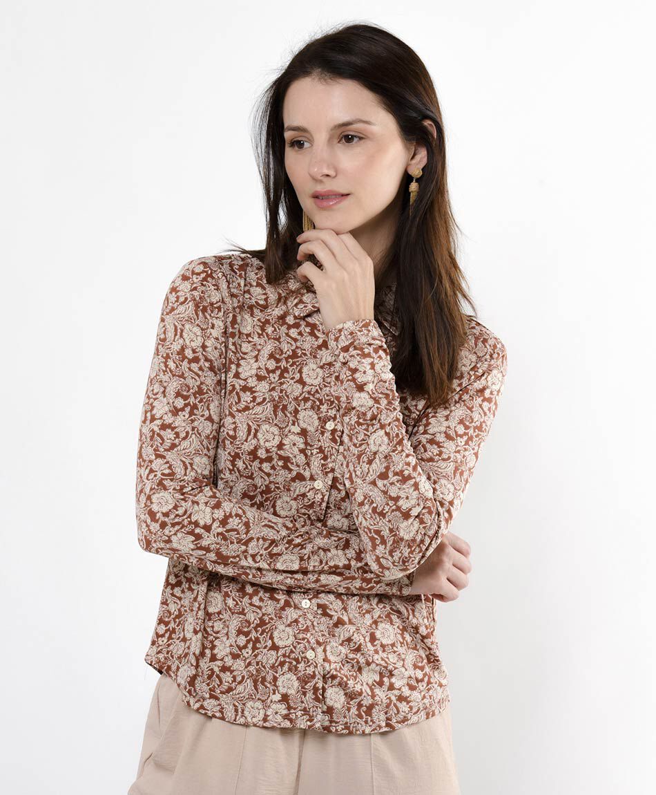 Blusa mujer estampado flores