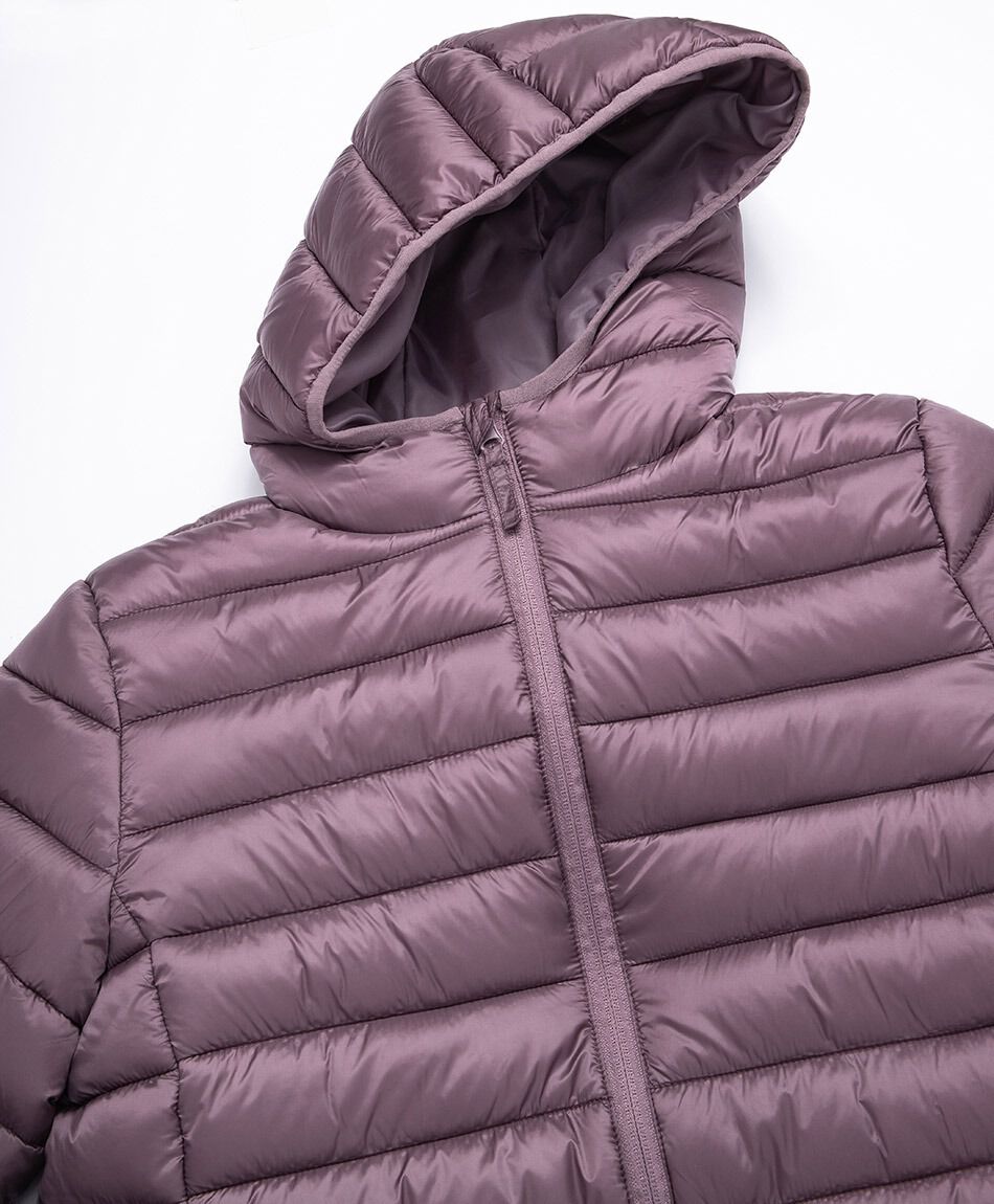 Parka ni&ntilde;a con capucha purple