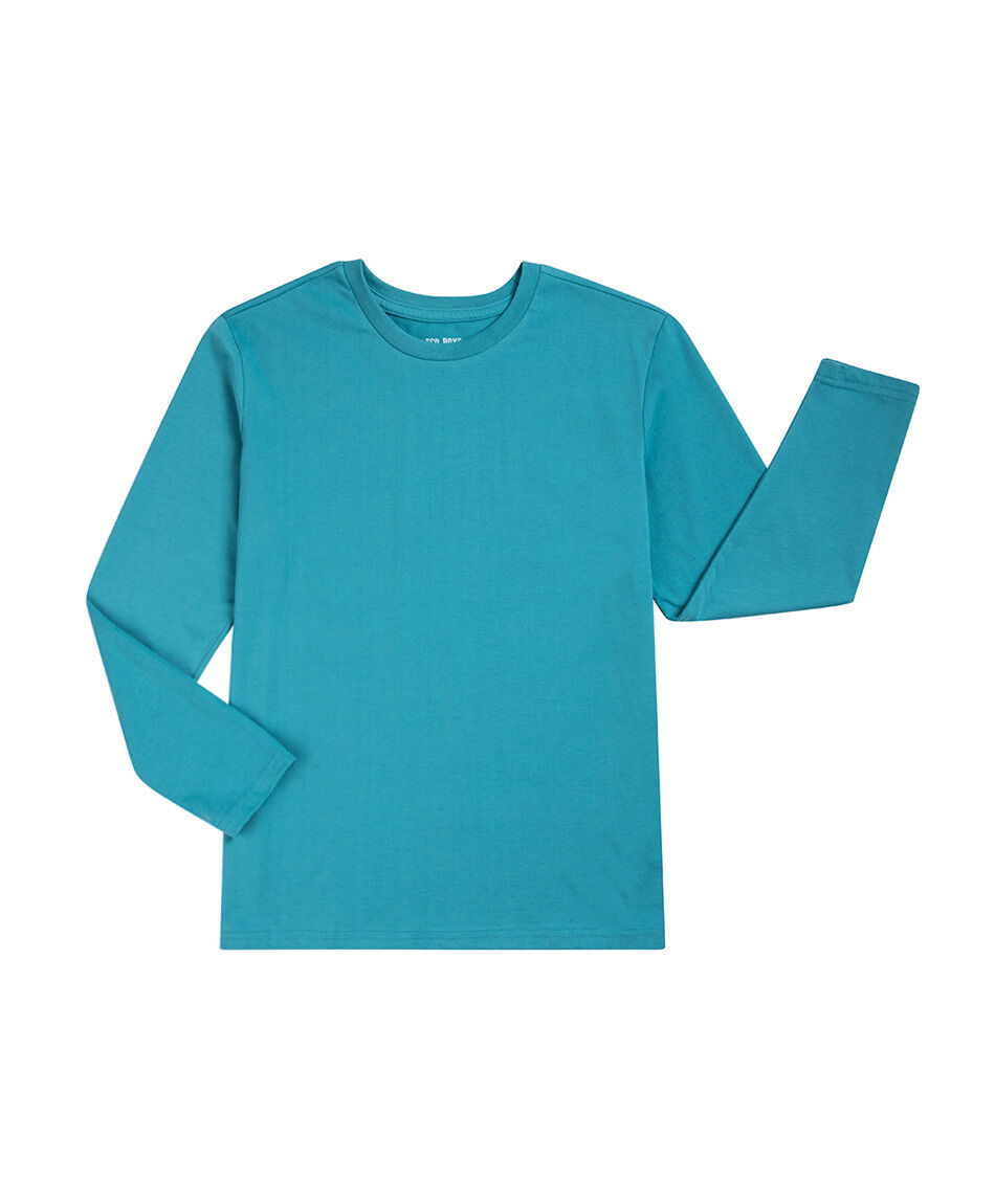 Remera ni&ntilde;o b&aacute;sica manga larga