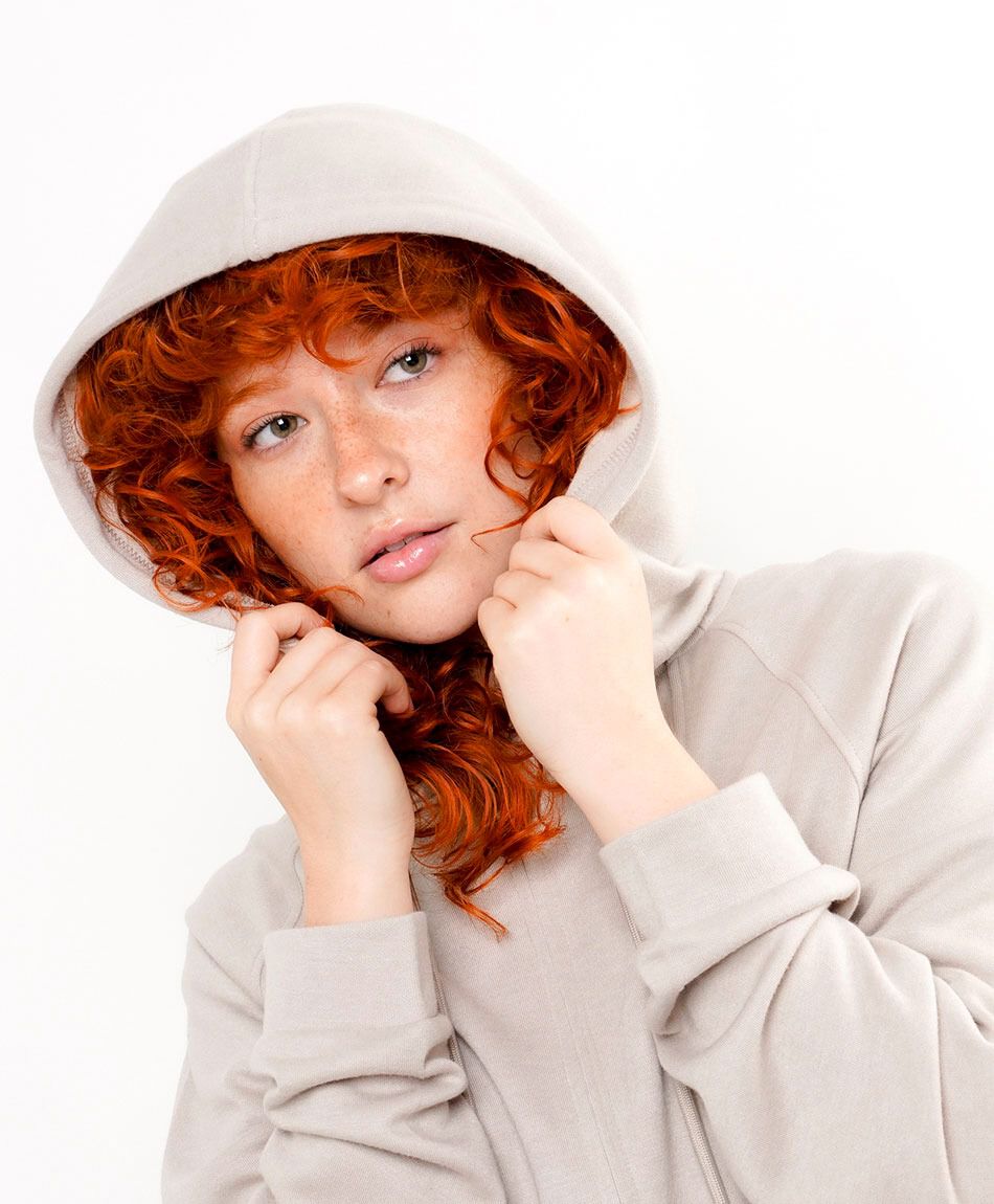 Buzo mujer liso grey