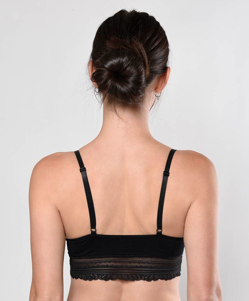 Bralette mujer seamless encaje
