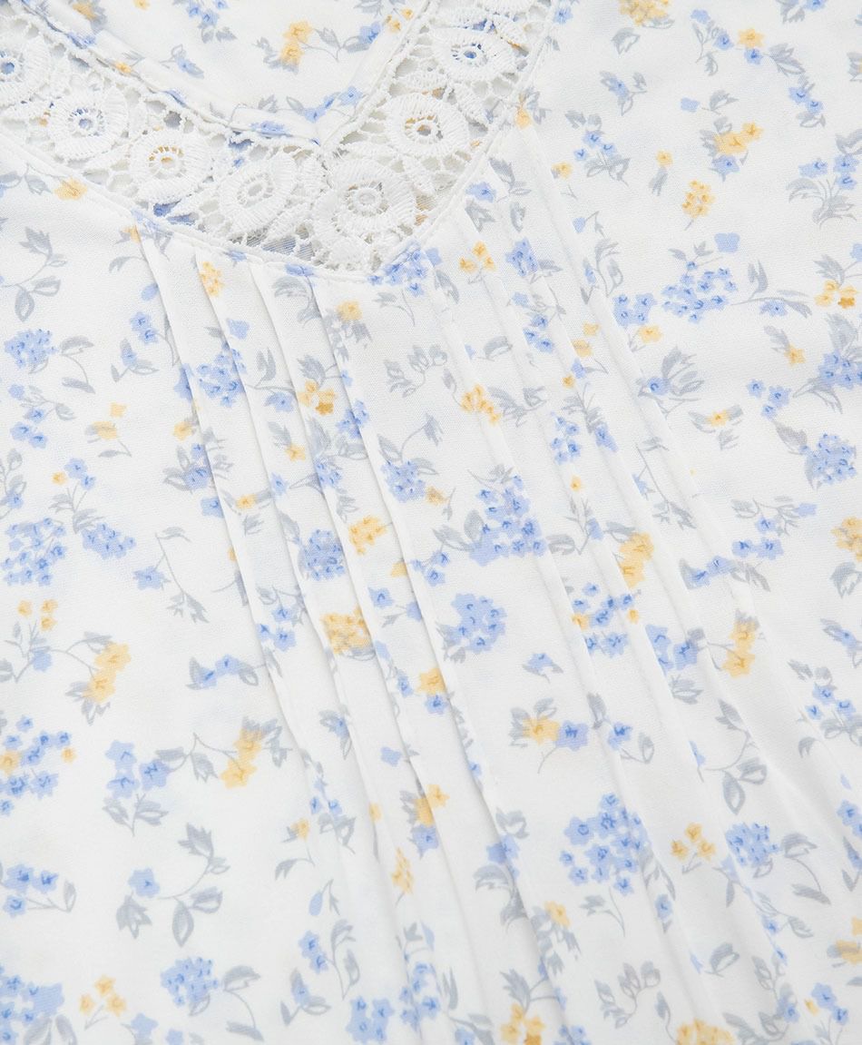 Camison mujer floreada azul