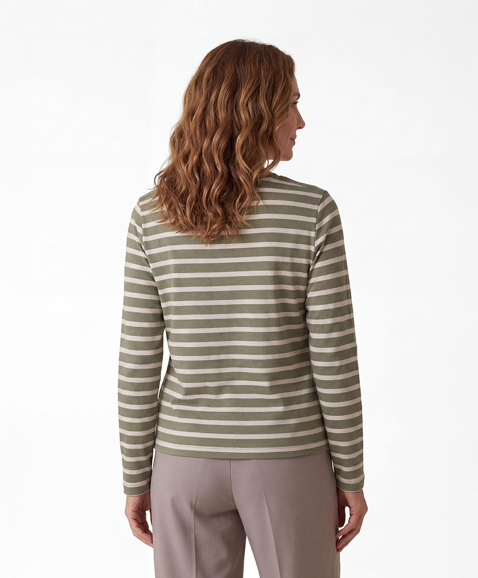Remera mujer rayas bicolor
