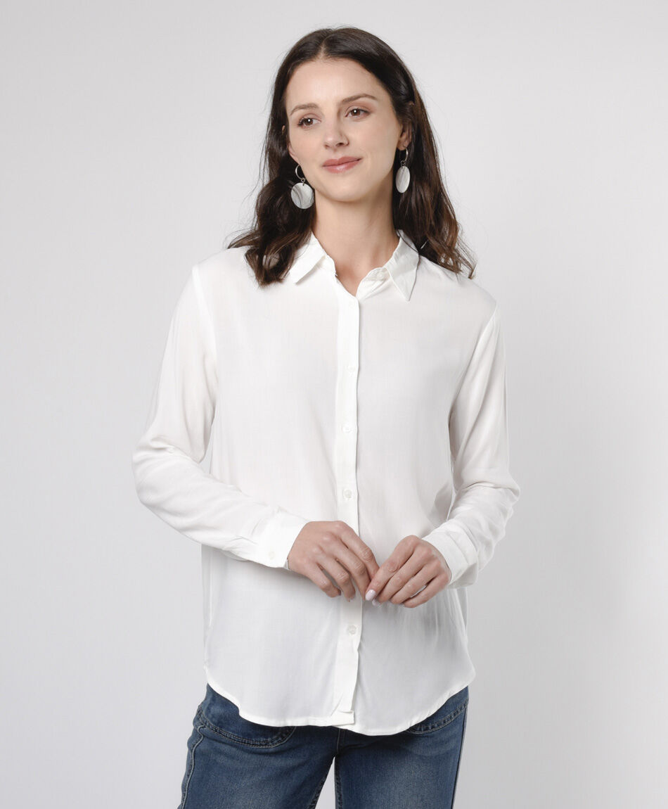 Camisa mujer camisera blanca