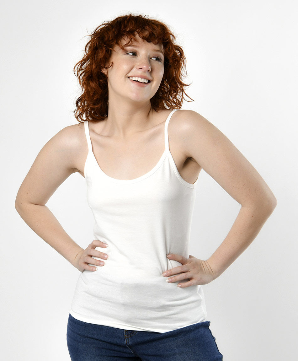 Remera mujer b&aacute;sica pabilo blanca