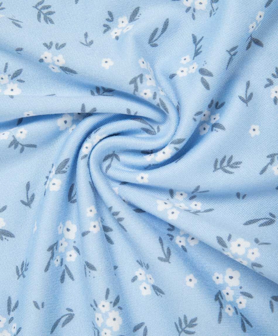Baby doll mujer floreado botones azul