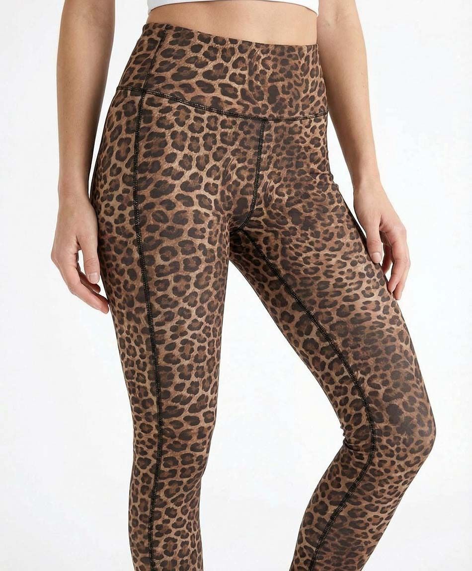 Calza deportiva mujer animal print brown