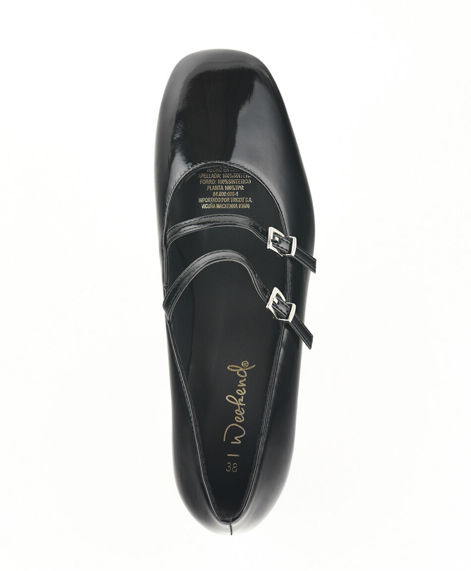 Zapato mujer estilo mary jane negro