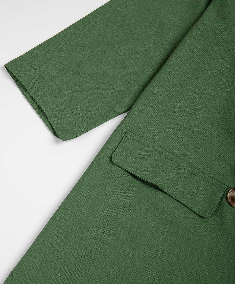 Blazer mujer lino verde
