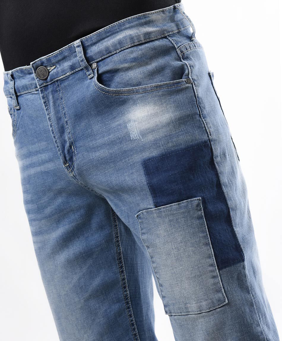 Jeans hombre parches