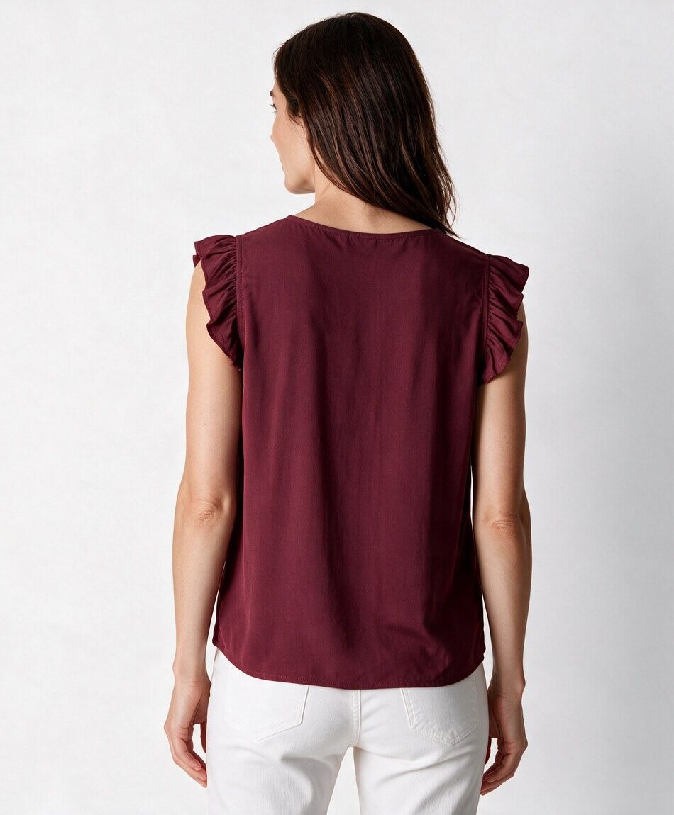 Camisa mujer lisa vuelos