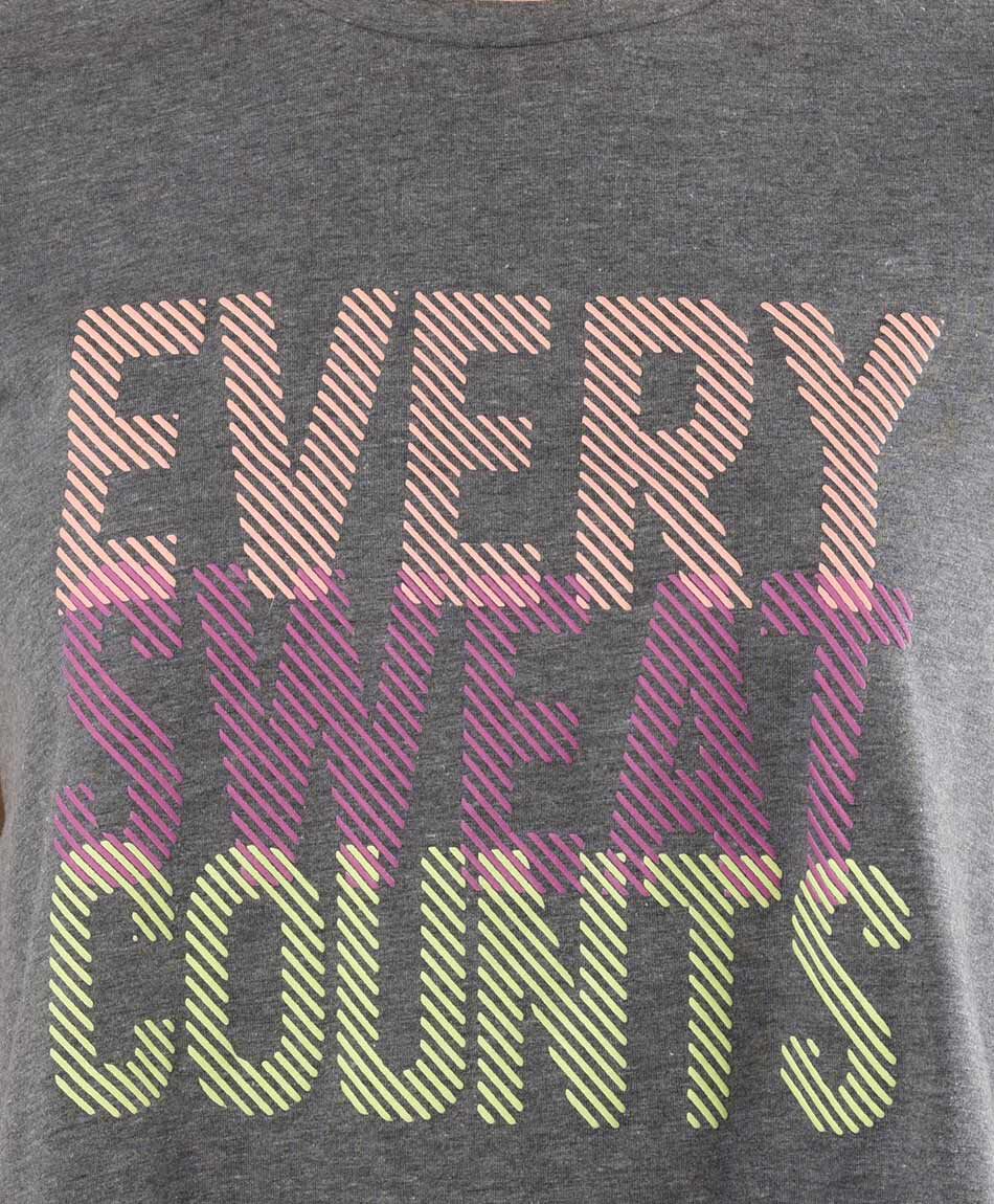 Remera deportiva mujer estampada frase