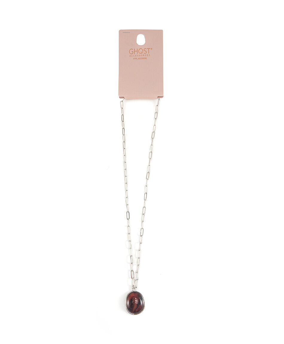 Collar mujer piedra caf&eacute;